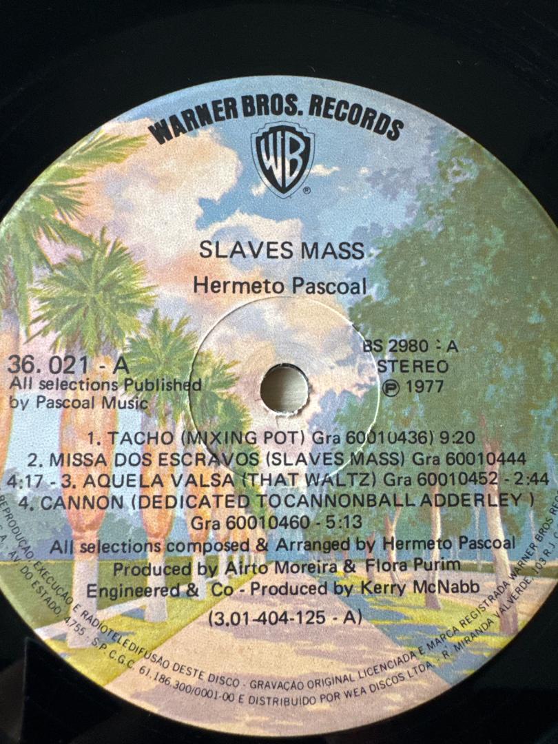 BRA盤77年Hermeto Pascoal/Slaves Mass レコード HERMETO PASCOAL ‎/ SLAVES MASS [LP - P-10706W]：JAZZ