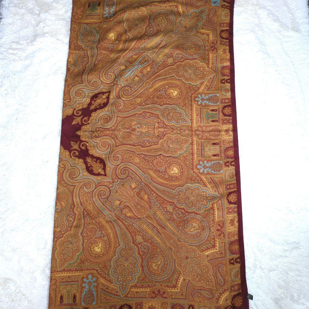 ETRO エトロ ペイズリー柄 大判ウール×シルクストール