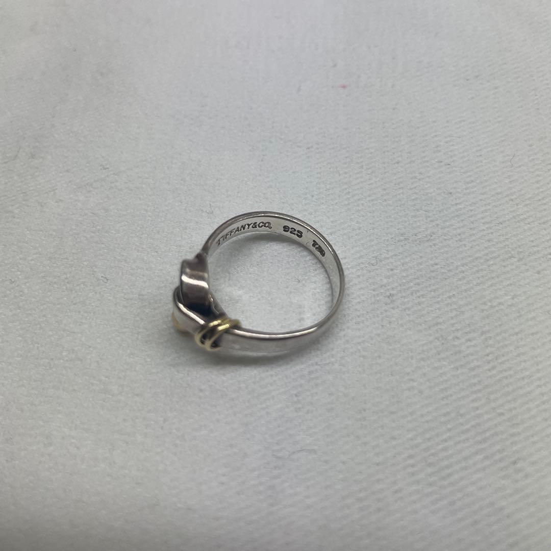 Tiffany & Co. 925シルバーリング ゴールド ラブノット 13号 Tiffany & Co. 925シルバーリング ゴールド ラブノット 13号