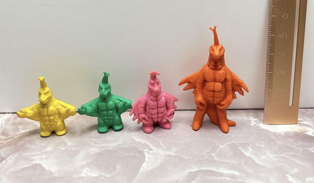 ウルトラ怪獣消しゴム カネドラス4点セット ピンク 黄色 橙 緑