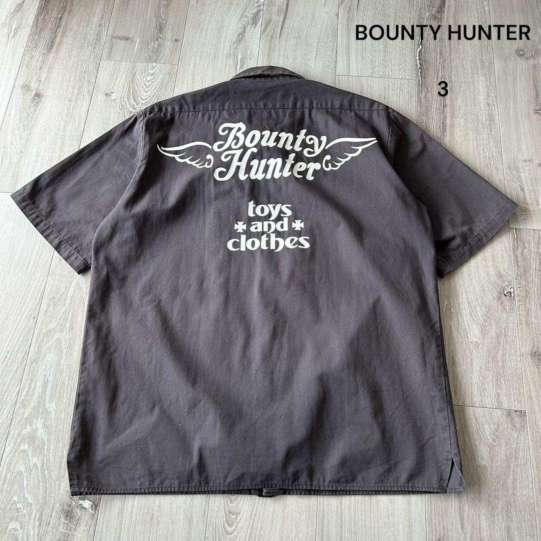 BOUNTY HUNTER 半袖ワークシャツ チャコールグレー 3 ワッペン