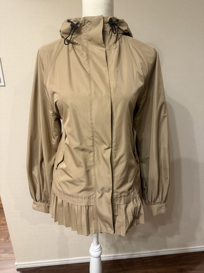 美品　LANVINenBleu ランバンオンブルー　プリーツブルゾン ベージュ