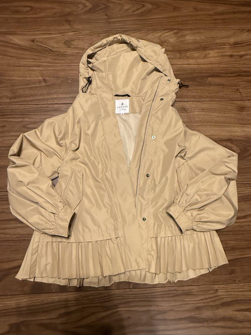 美品　LANVINenBleu ランバンオンブルー　プリーツブルゾン ベージュ