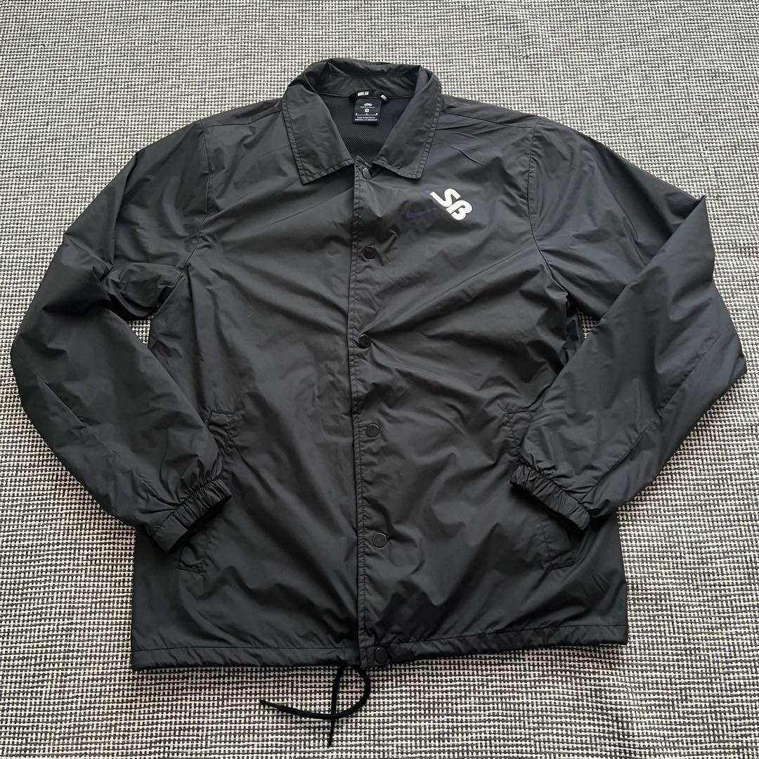 NIKE SB ブラックコート Sサイズ　コーチジャケット NIKE - 最値!定価7700円!新品!ナイキ SB ナイロン コーチ