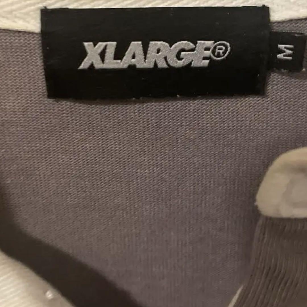【第1位獲得！】 XLARGE ラガーシャツ グレー オレンジ トップス