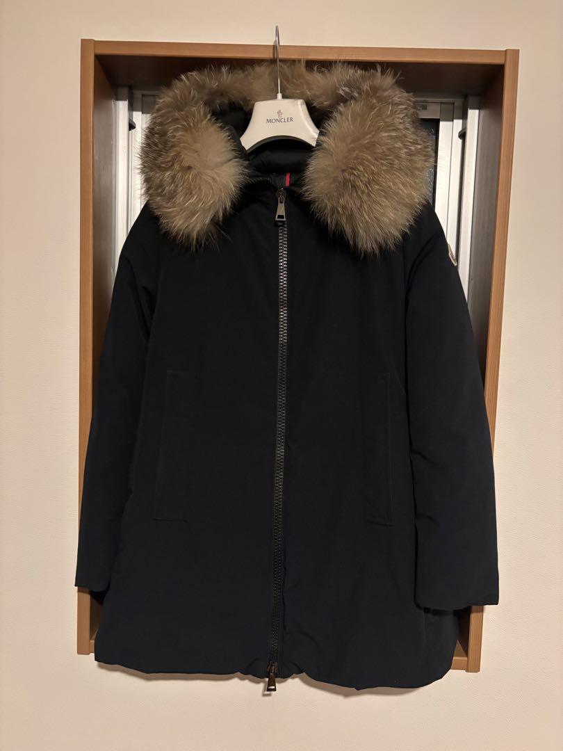 人気ブランド新作豊富 試着のみ未使用】MONCLER ダークネイビー BLAVETダウンコート ジャケット・アウター