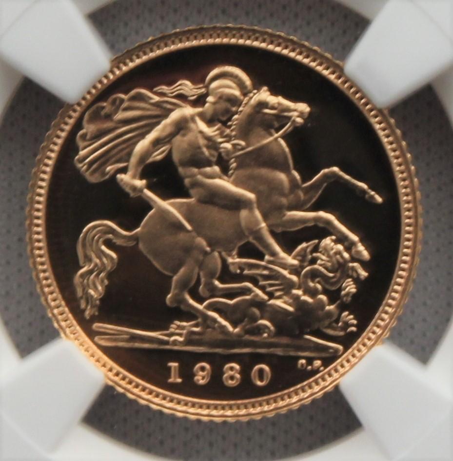 はいかがで 1980年 2ソブリン 金貨 NGC PF70UC XFWsH-m32088894066 イギリス エリザベス2世 1 おもちゃ・