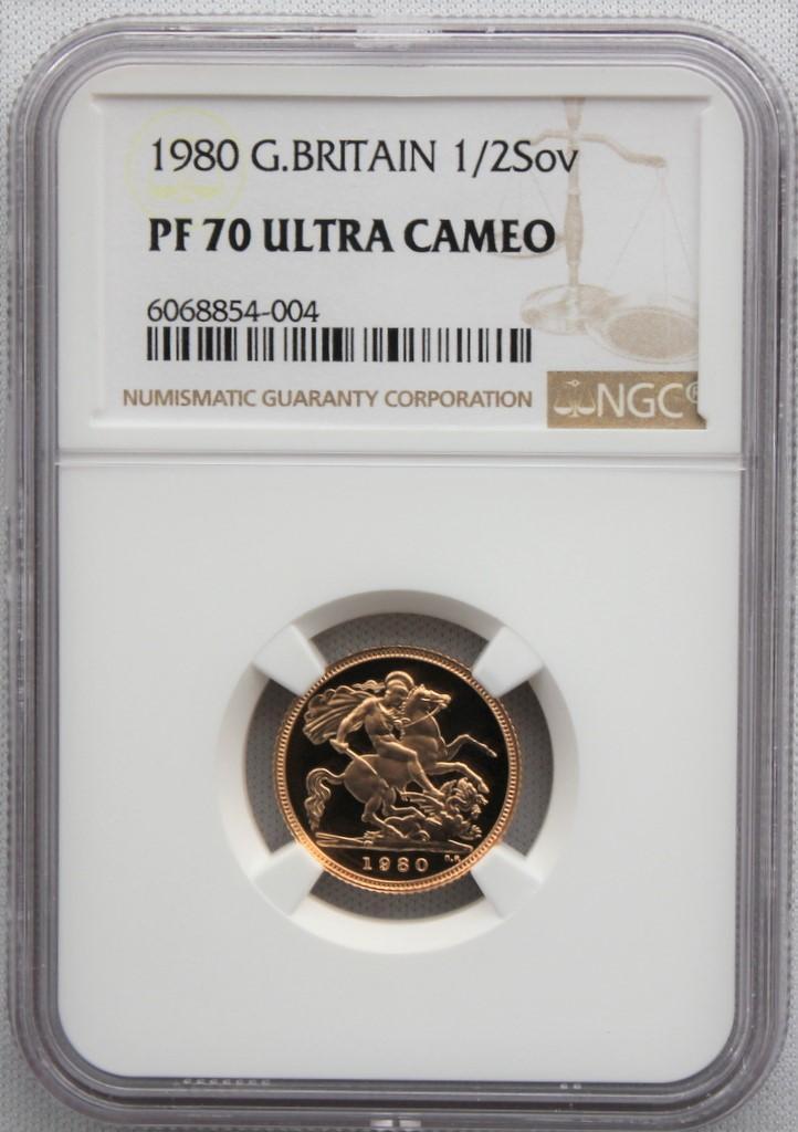 はいかがで 1980年 2ソブリン 金貨 NGC PF70UC XFWsH-m32088894066 イギリス エリザベス2世 1 おもちゃ・