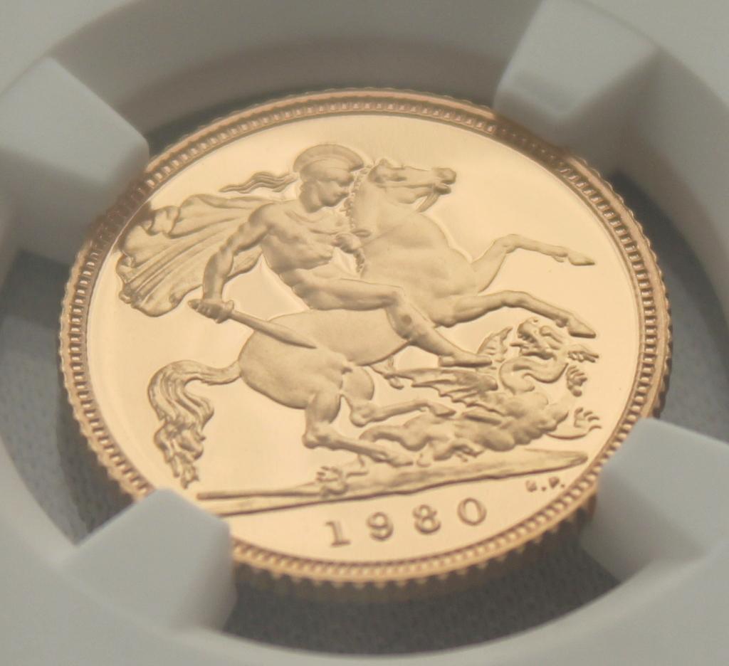 はいかがで 1980年 2ソブリン 金貨 NGC PF70UC XFWsH-m32088894066 イギリス エリザベス2世 1 おもちゃ・