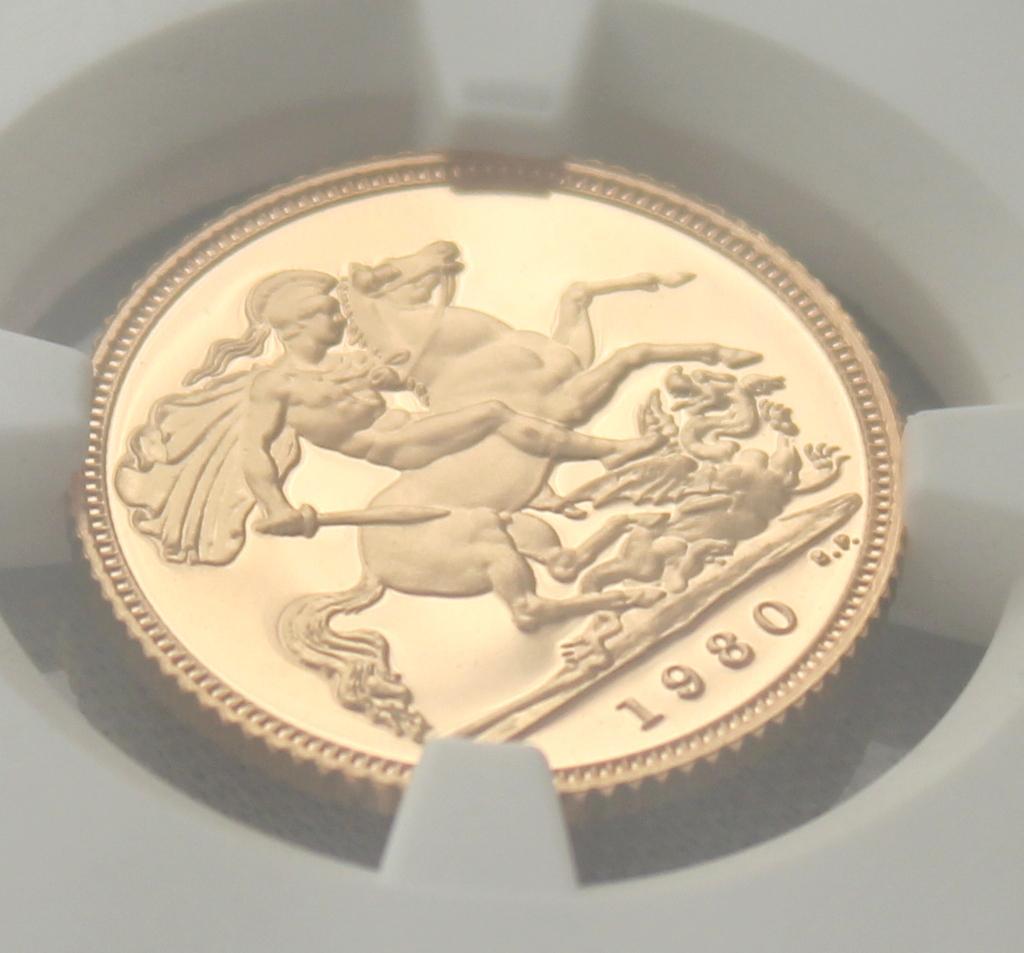 はいかがで 1980年 2ソブリン 金貨 NGC PF70UC XFWsH-m32088894066 イギリス エリザベス2世 1 おもちゃ・