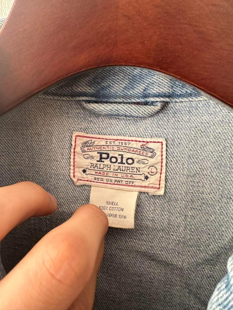 ジャケット・アウター Polo Ralph Lauren 90s Bear Denim Jacket