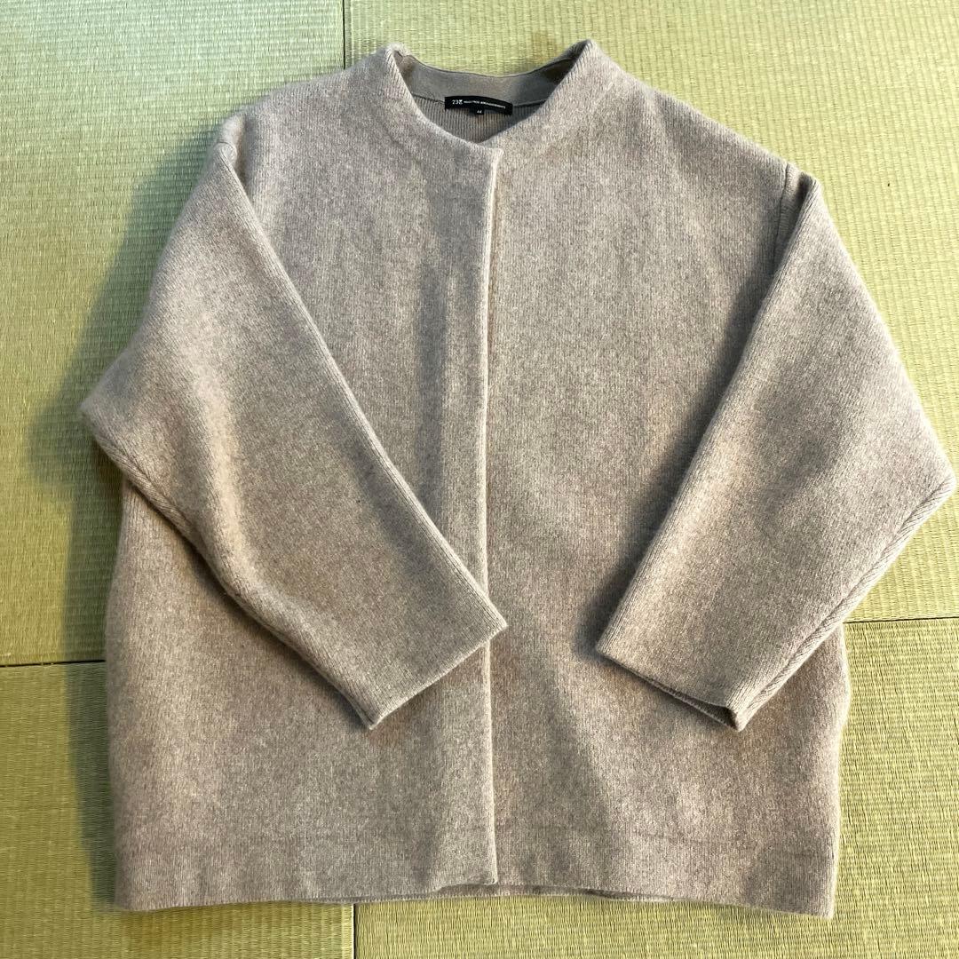 23区 ラクーンブレンドダブルフェイス ニットカーディガン 23区 ラクーンブレンドダブルフェイス ニットカーディガン