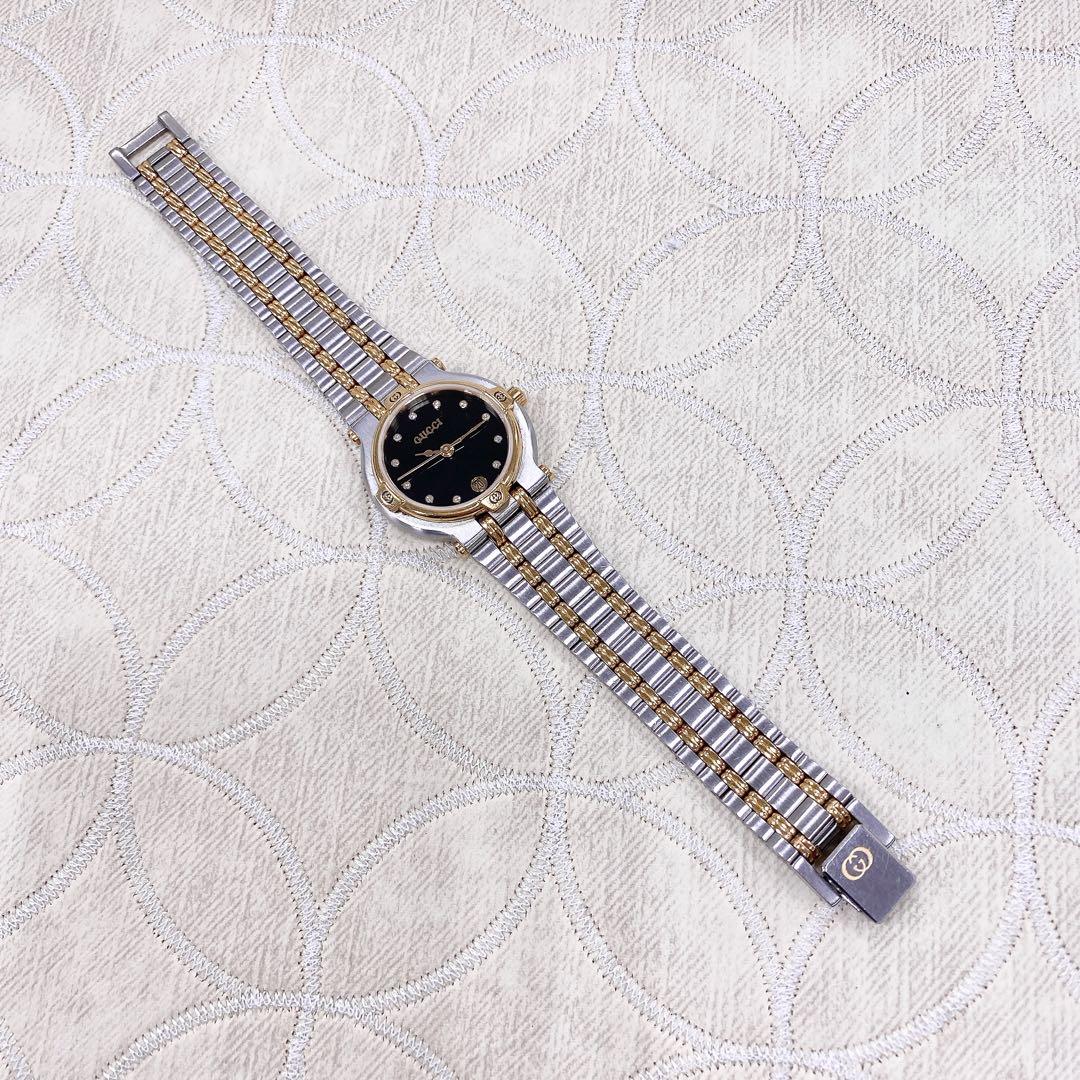 87-5☆超美品☆ GUCCI 9000L レディース 腕時計 ダイヤ 希少