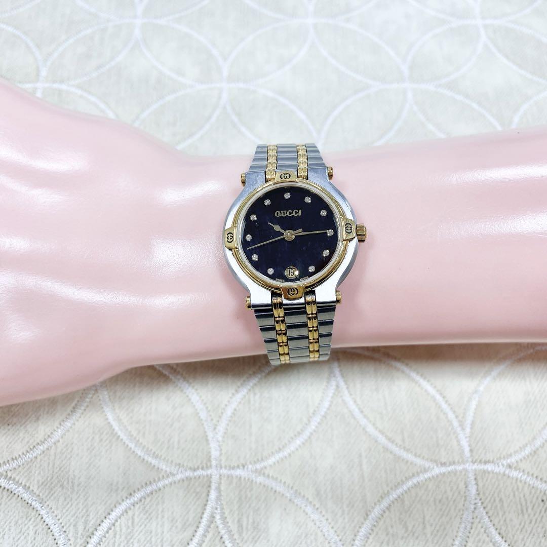 87-5☆超美品☆ GUCCI 9000L レディース 腕時計 ダイヤ 希少