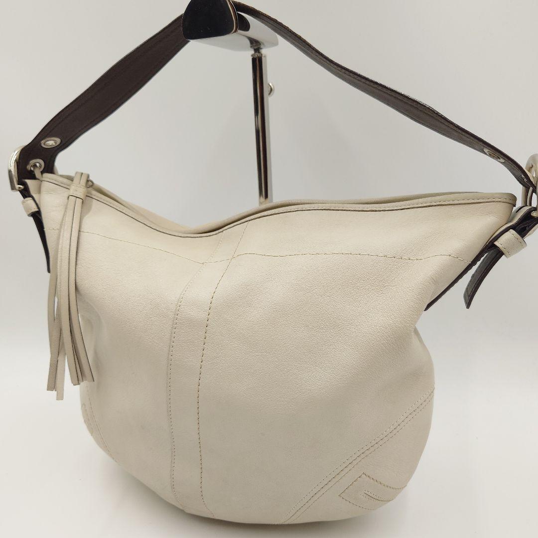 COACH ワンショルダーバッグ オフホワイト レザー　8A03 コーチ