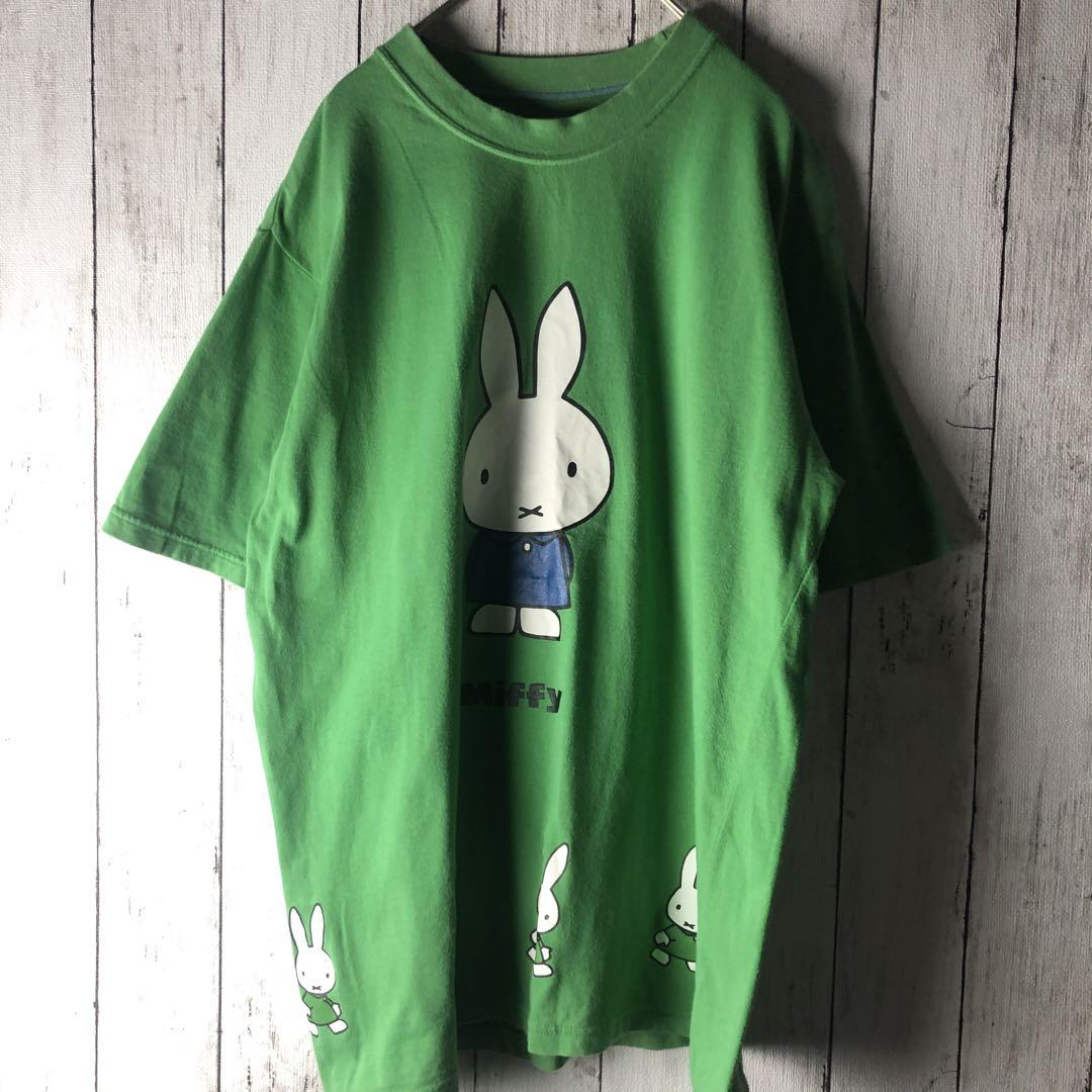 ミッフィー Tシャツ L グリーン 両面プリント