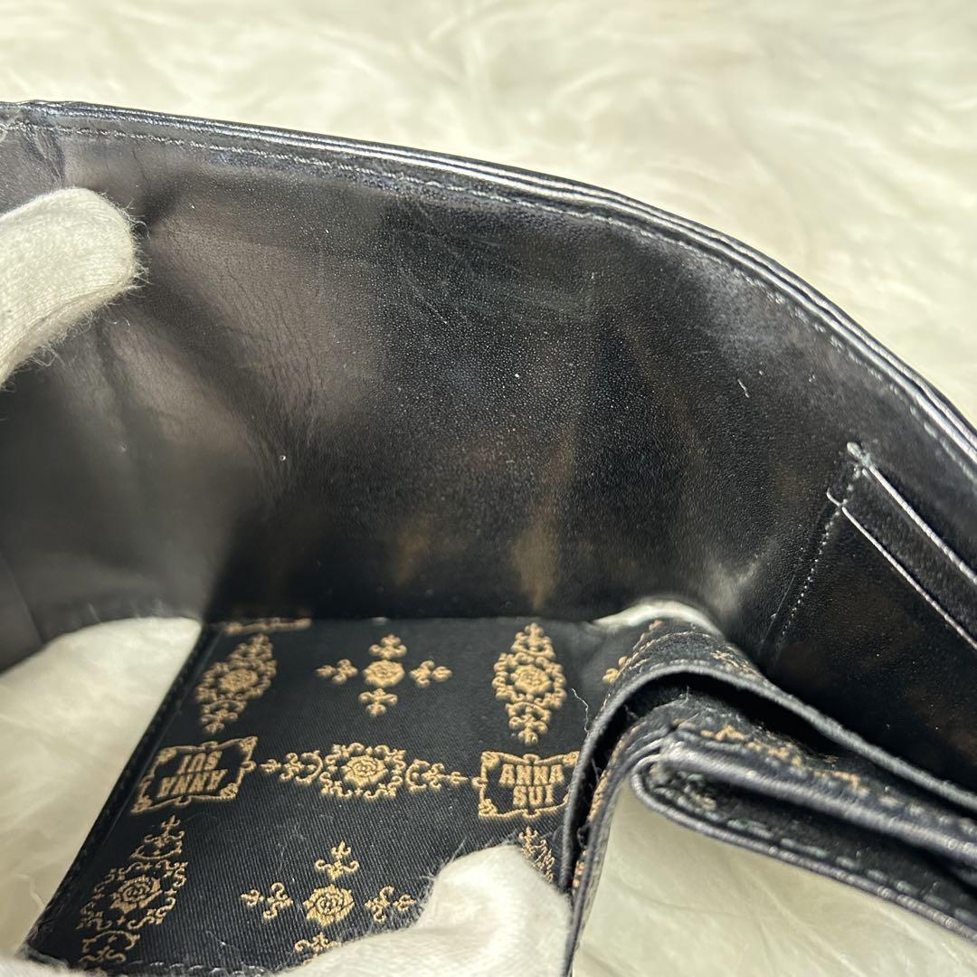 極美品【ANNA SUI】3つ折り財布 バタフライ 蝶々 コンパクト 紫 廃盤品 極美品【ANNA SUI】3つ折り財布 バタフライ 蝶々 コンパクト 紫