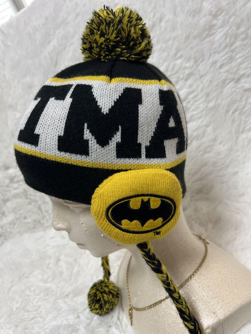 激レア 90s ビンテージ BATMAN バットマン ニット帽子 両面全柄