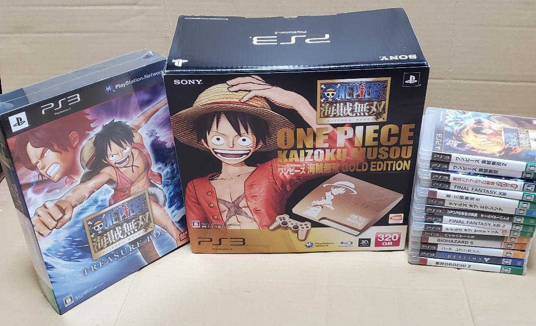 PS3本体 ONE PIECE GOLD EDITION ＋ソフト14本