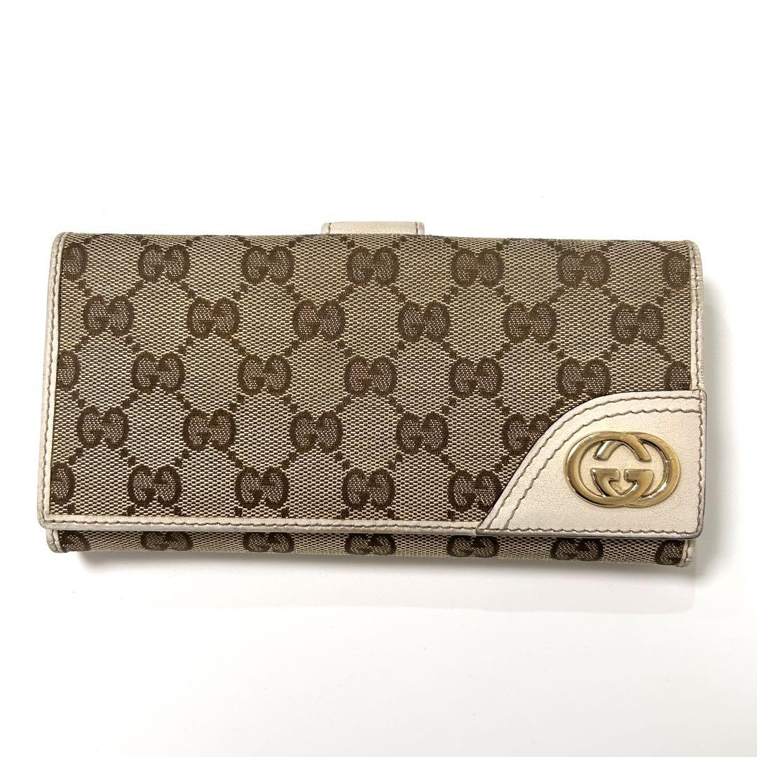 GUCCI インターロッキング GGキャンバス 長財布 ベージュ GUCCI 長財布 インターロッキング GGキャンバス ベージュ - メルカリ