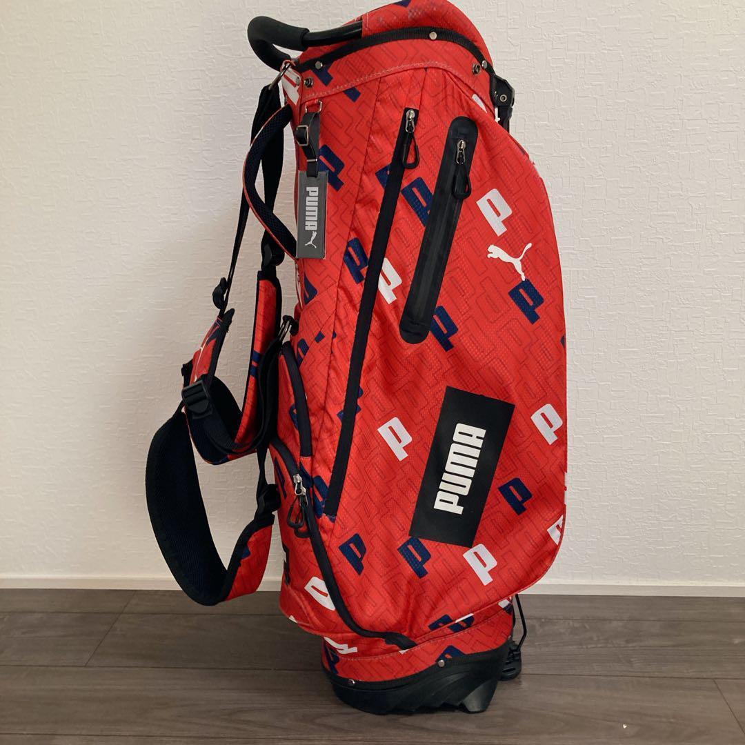 美品PUMAプーマ　スタンド式キャディバッグ 軽量2.8kg Pグラフィック 美品PUMAプーマ スタンド式キャディバッグ 軽量 Pグラフィック