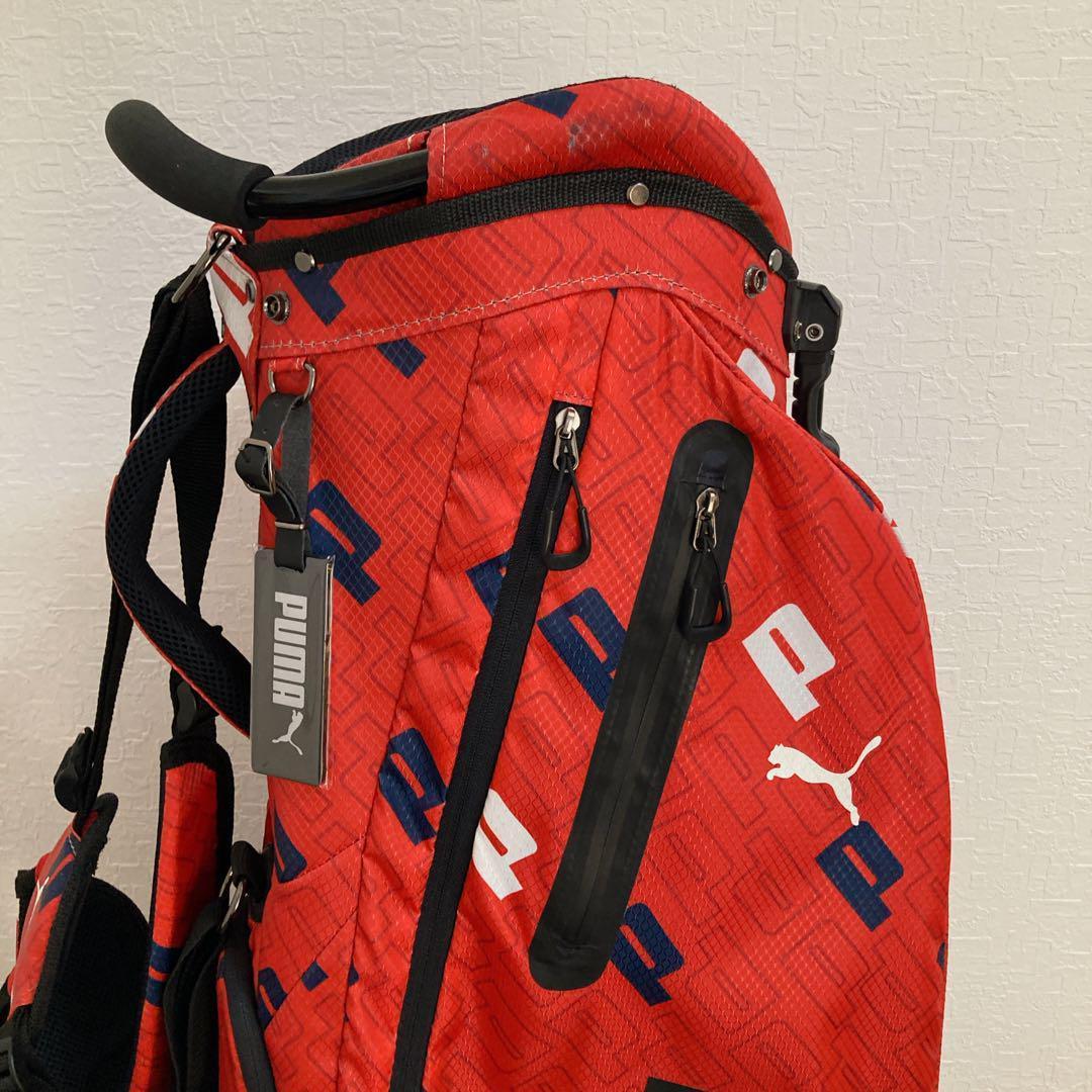 美品PUMAプーマ　スタンド式キャディバッグ 軽量2.8kg Pグラフィック 美品PUMAプーマ スタンド式キャディバッグ 軽量 Pグラフィック