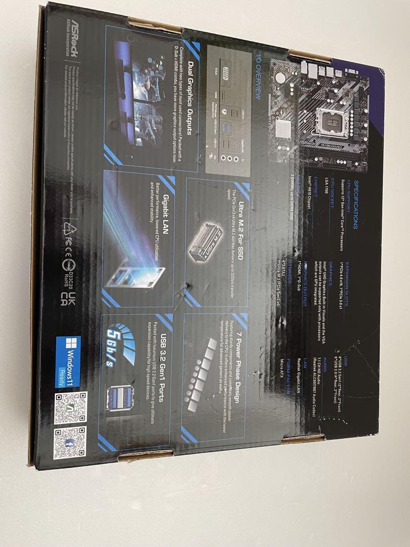 マザーボード ASRock H610M-HVS/M.2R2 DDR4 3200 32GB