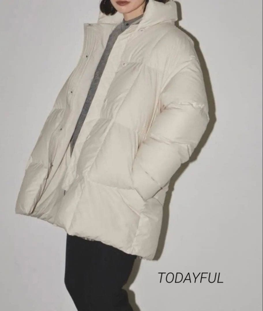 TODAYFUL スタンドカラーダウンジャケット　size:38 エクリュ