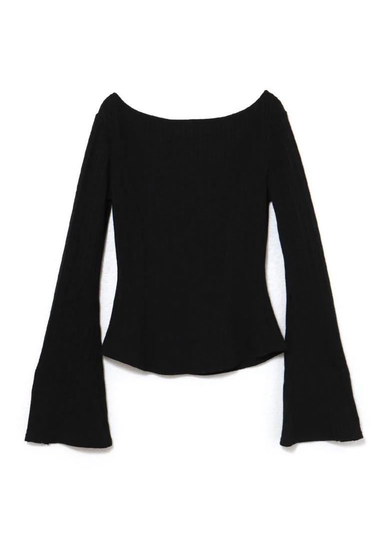 トップス andmary Dorothy heart tops black