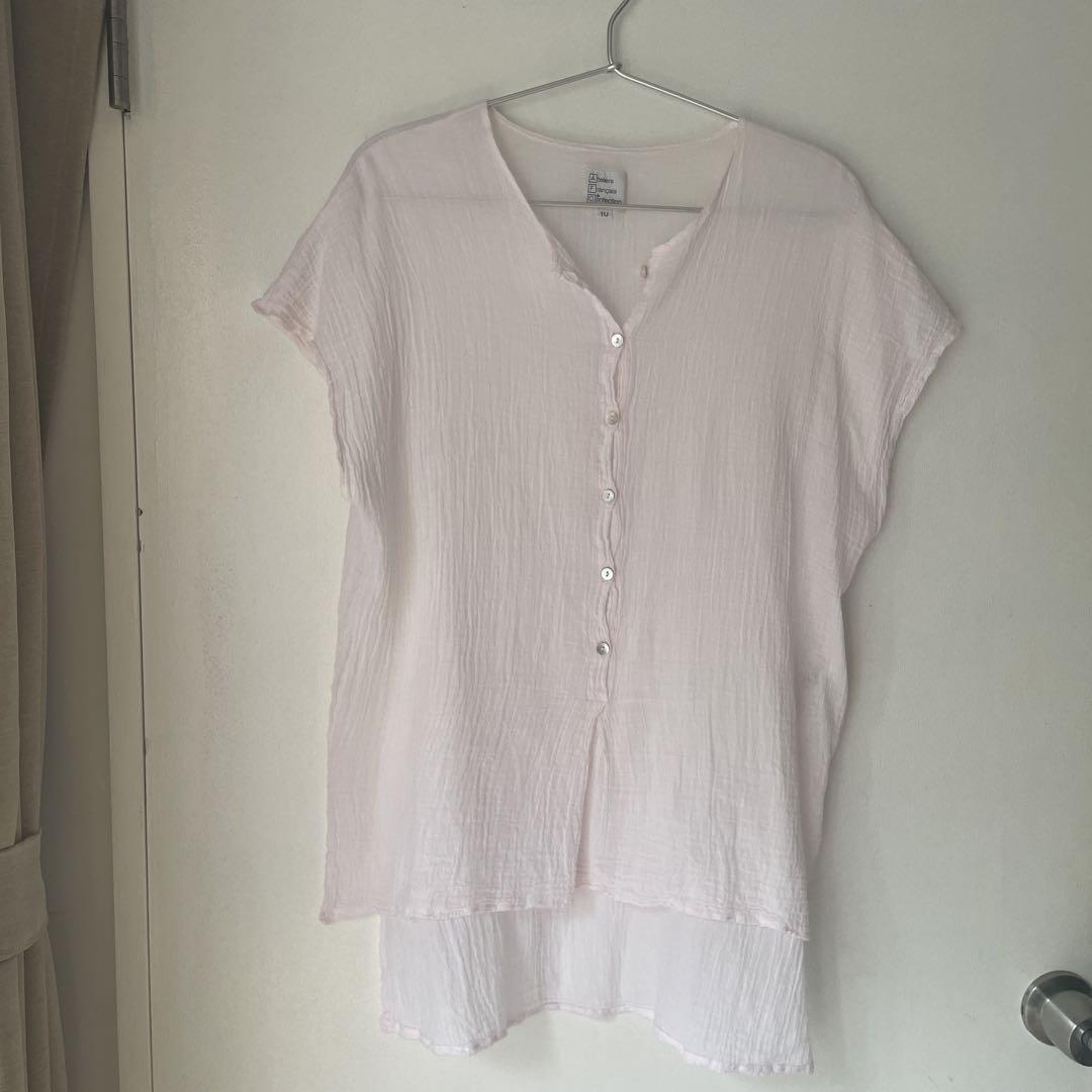 Plage☆アトリエフランセ別注 HENLY NECK L/SL シャツ