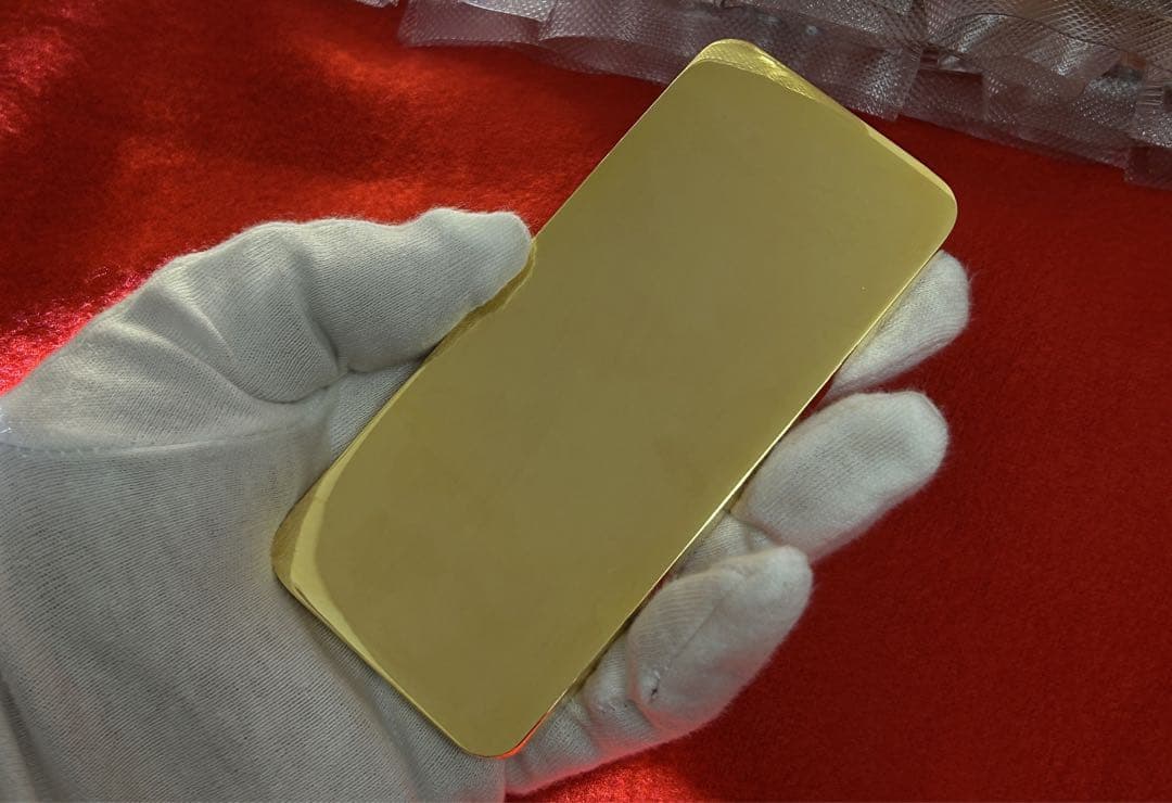 【超安い】 2本セットゴールドバー金塊 金の延べ棒 純金レプリカ1kgモデル 重さ430g新品、♥ 送料無料・代引可。