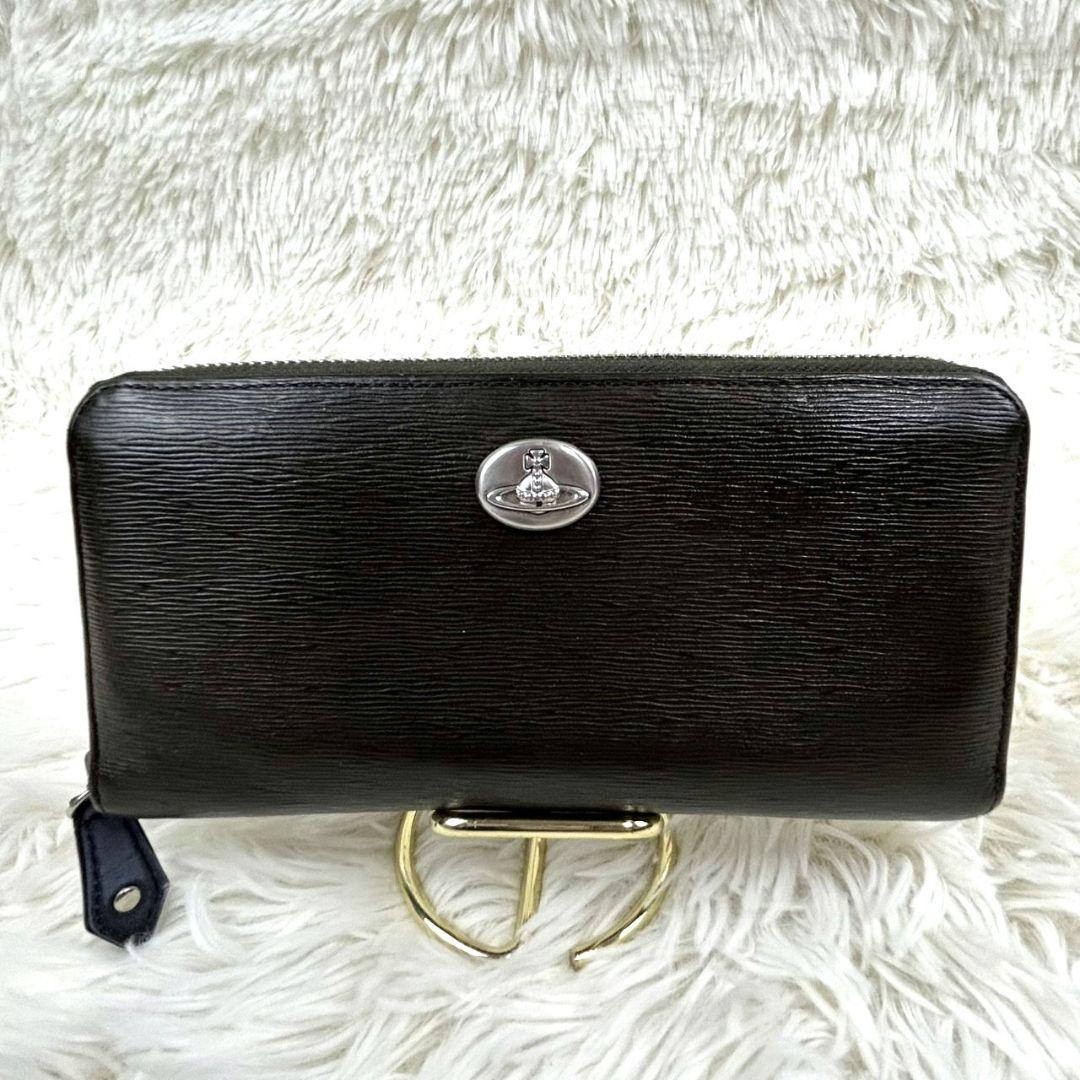 Vivienne Westwood こげ茶　ラウンドファスナー長財布