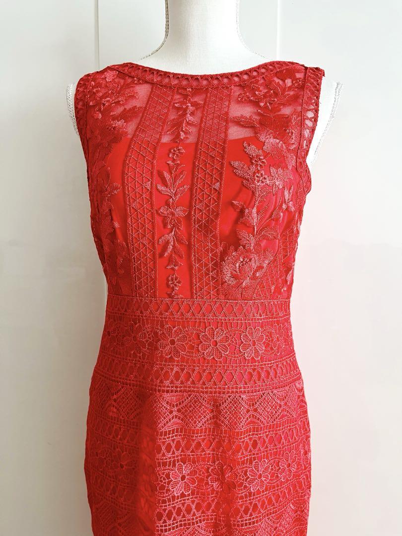 Tadashi Shoji 赤いドレス US 6