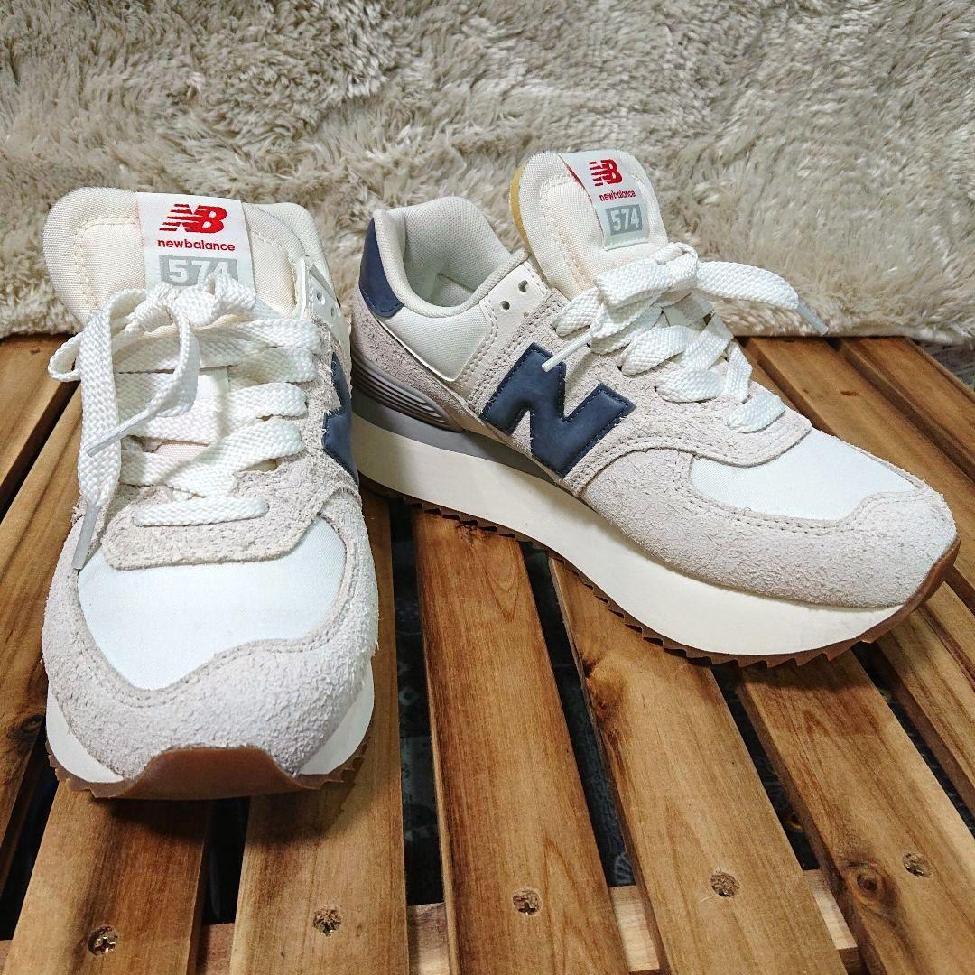 【中古/美品/25.0】♡ニューバランス♡厚底 スニーカー♡WL574ZQA