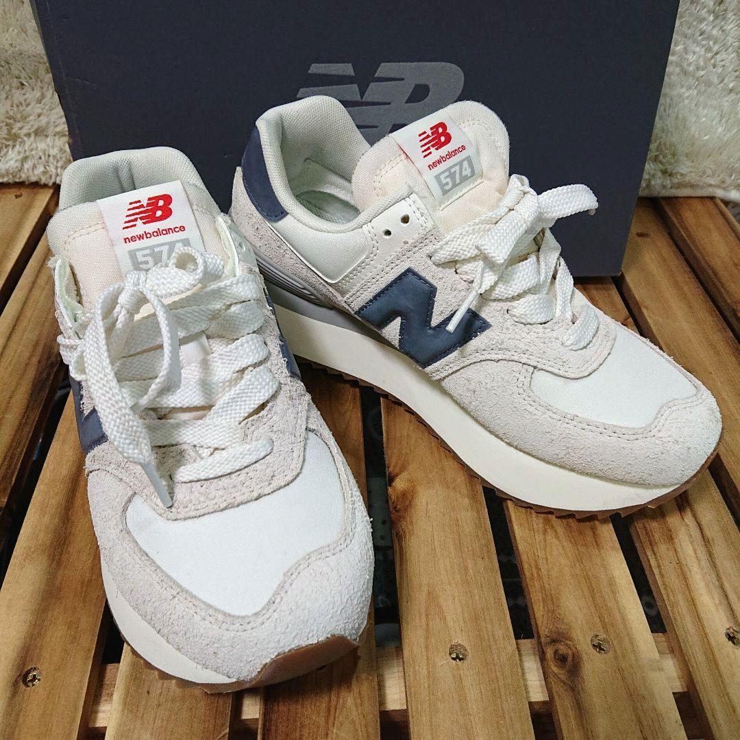【中古/美品/25.0】♡ニューバランス♡厚底 スニーカー♡WL574ZQA