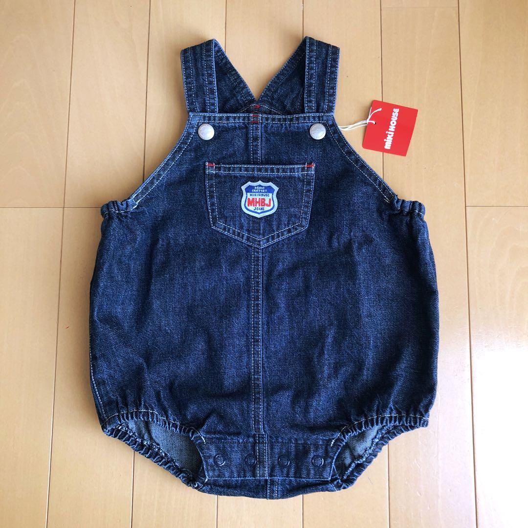 ミキハウス　新品　だるまオール　ロンパース オーバーオール