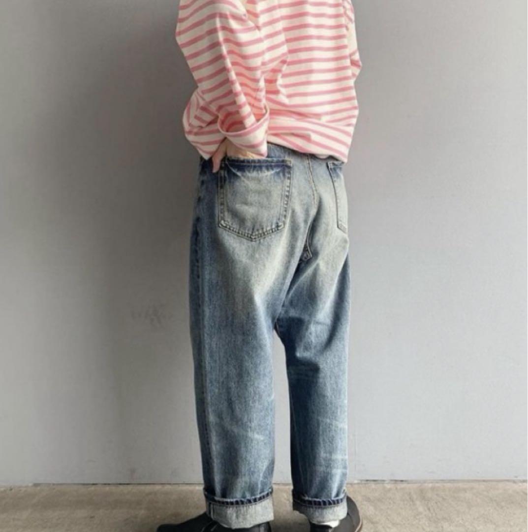 美品　ichi デニム　サルエルパンツ　ダメージデニムパンツ　サイズ１