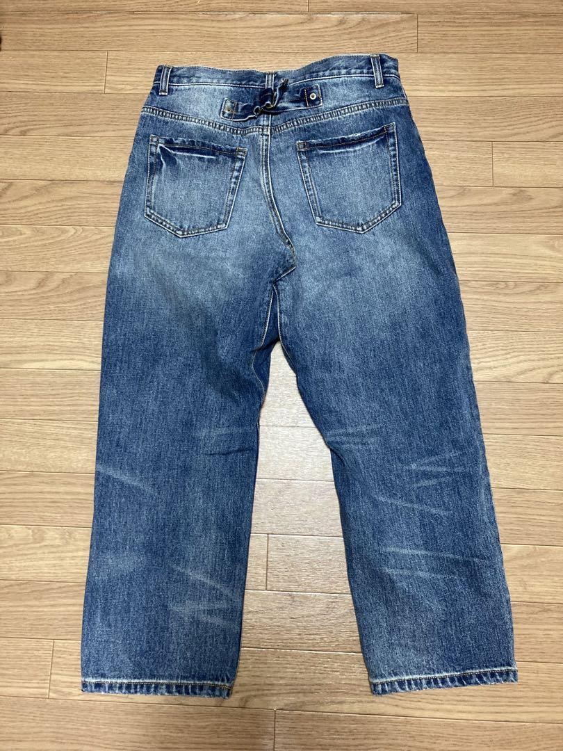 美品　ichi デニム　サルエルパンツ　ダメージデニムパンツ　サイズ１