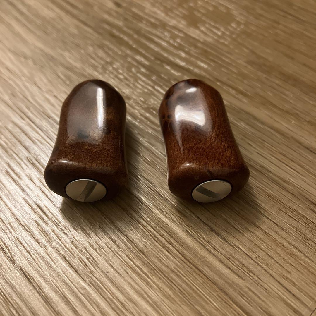わたらせ樹脂工房　ウッドハンドルノブ　2個セット　左巻き用