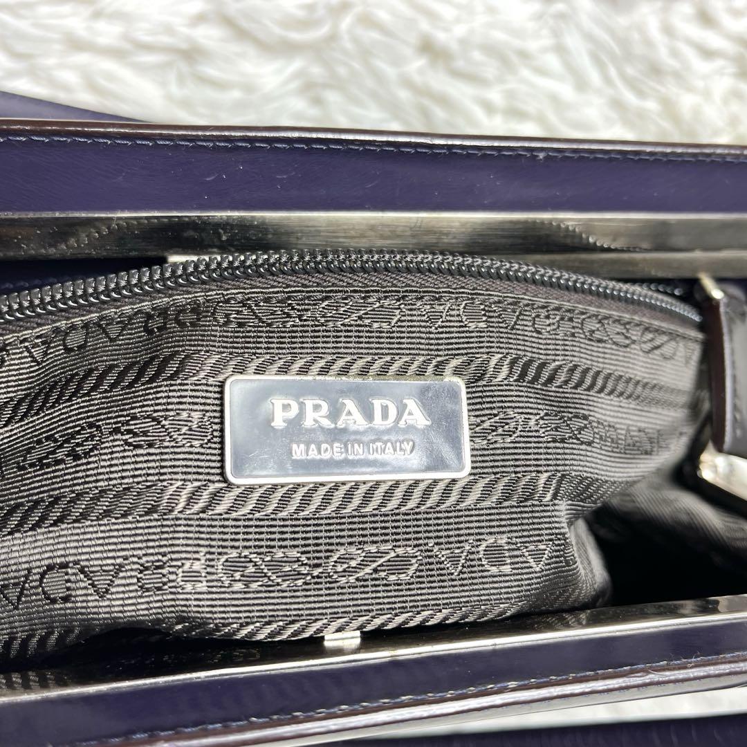 バッグ prada purple patent leather handbag y2k