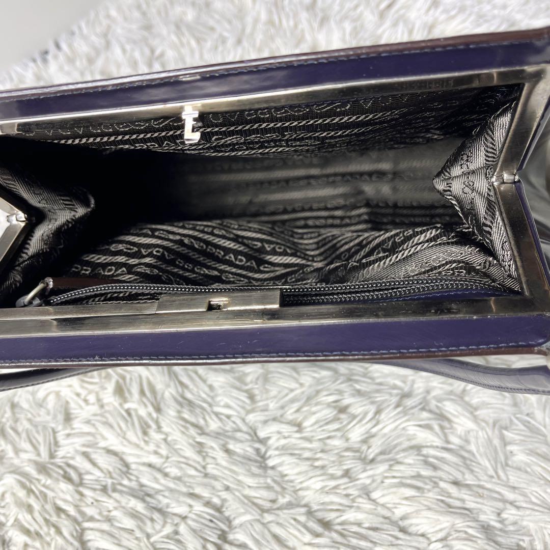 バッグ prada purple patent leather handbag y2k