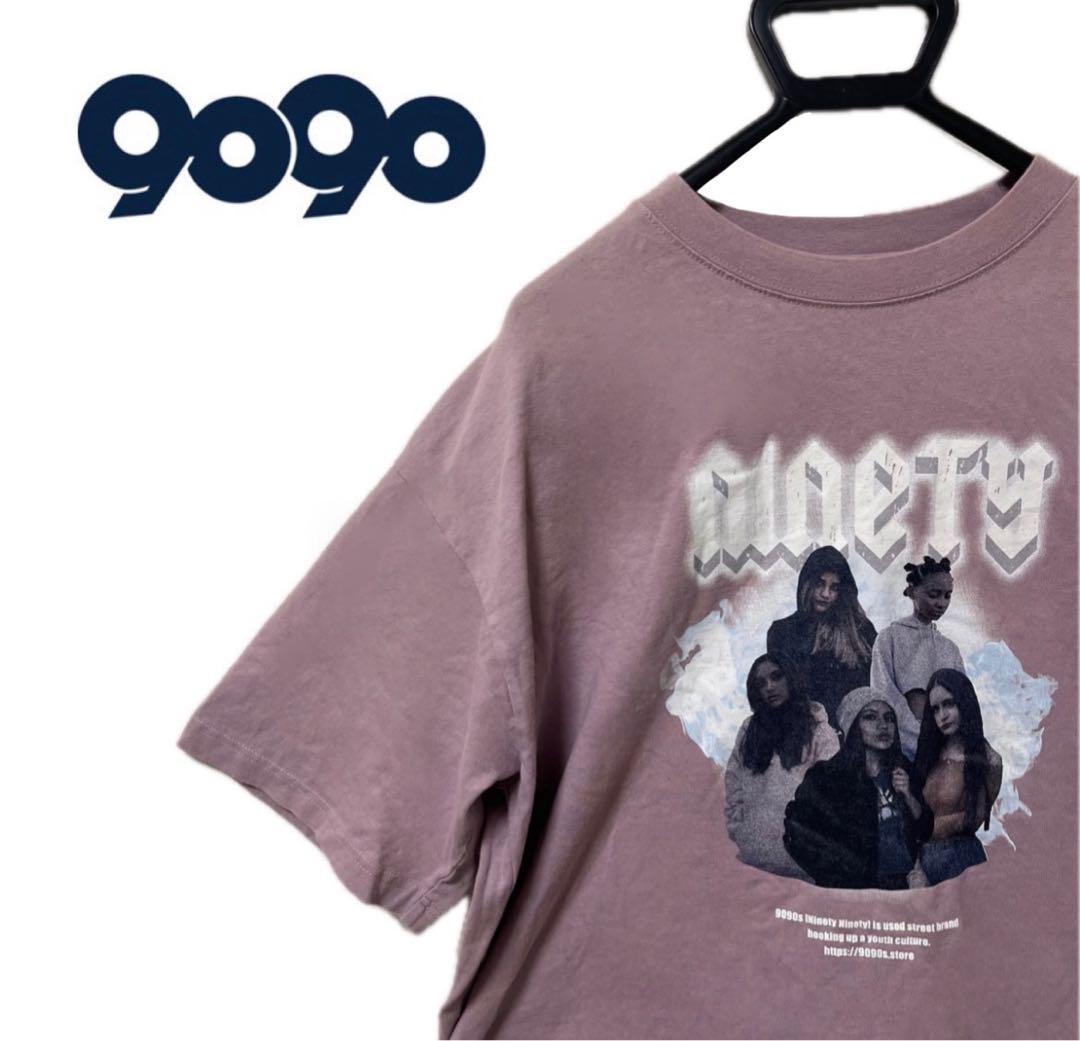 9090】 ナインティナインティ Tシャツ ヒップホップ ピンク系