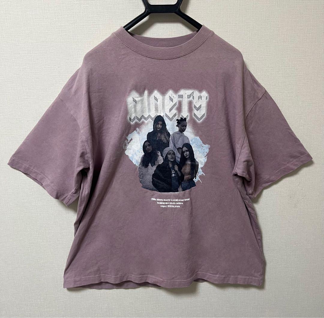 9090】 ナインティナインティ Tシャツ ヒップホップ ピンク系