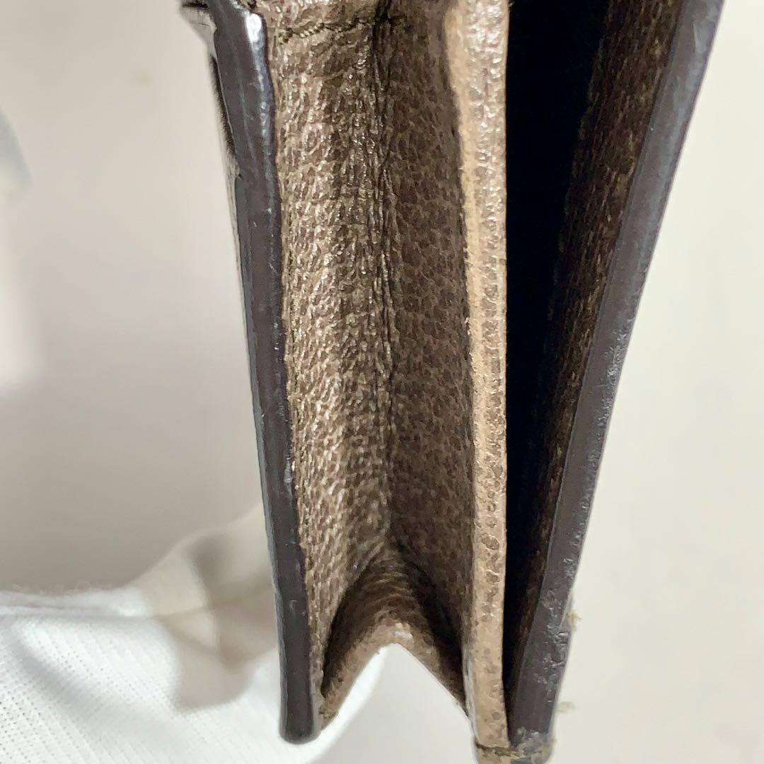 【GUCCI】  二つ折り財布 オフディア シェリーライン GGスプリーム