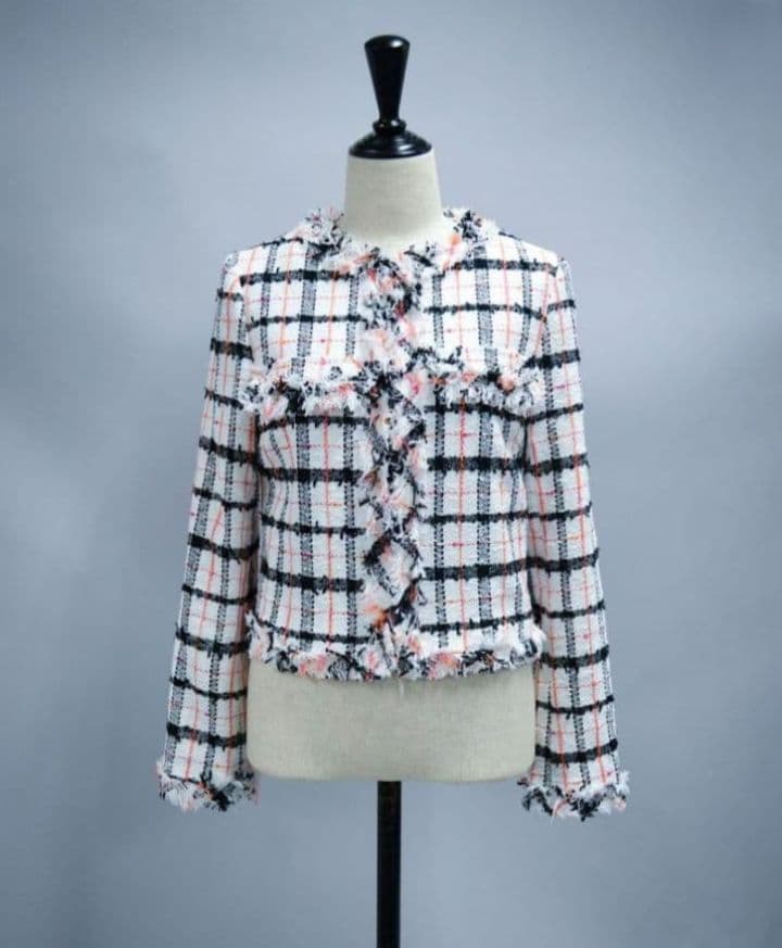 sheller シェリエ フリンジツイードセットアップ ジャケット