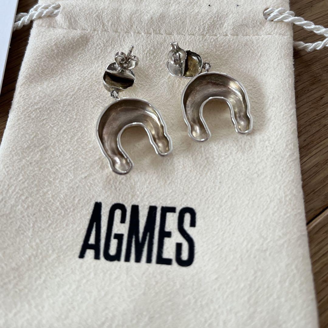 AGMESアグメス WISHBONE EARRINGS ピアス 美品