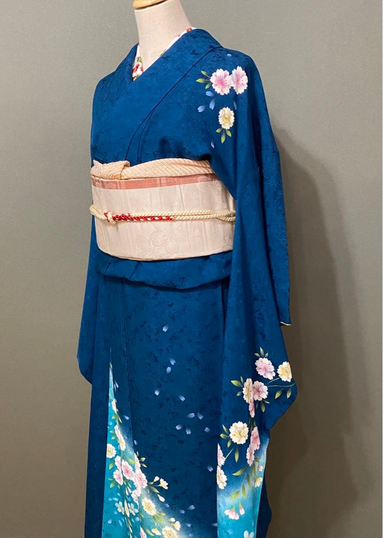 二部式振袖　マリンブルー