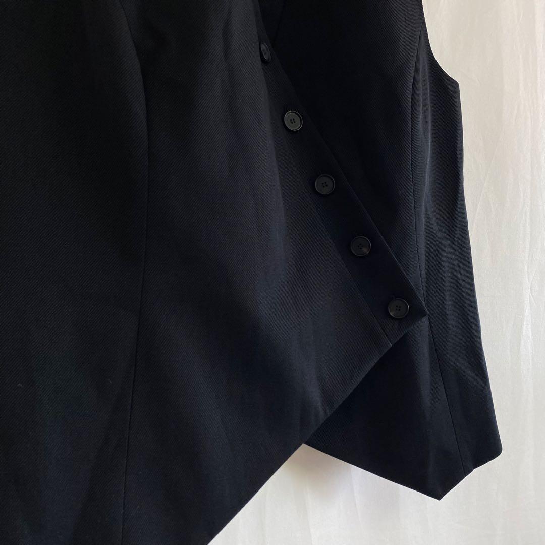 本当にお買い得です！ esteta 23区 大きいサイズ ウールリネンアシンメトリーベスト ジレ2XL(3L)・Onward Selection