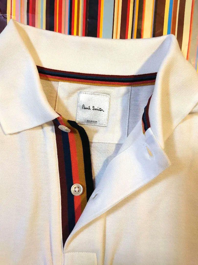 ジョシュ Paul Smith アーティストストライプ ホワイトポロシャツ Paul Smith アーティストストライプ ポロシャツ | ホワイト