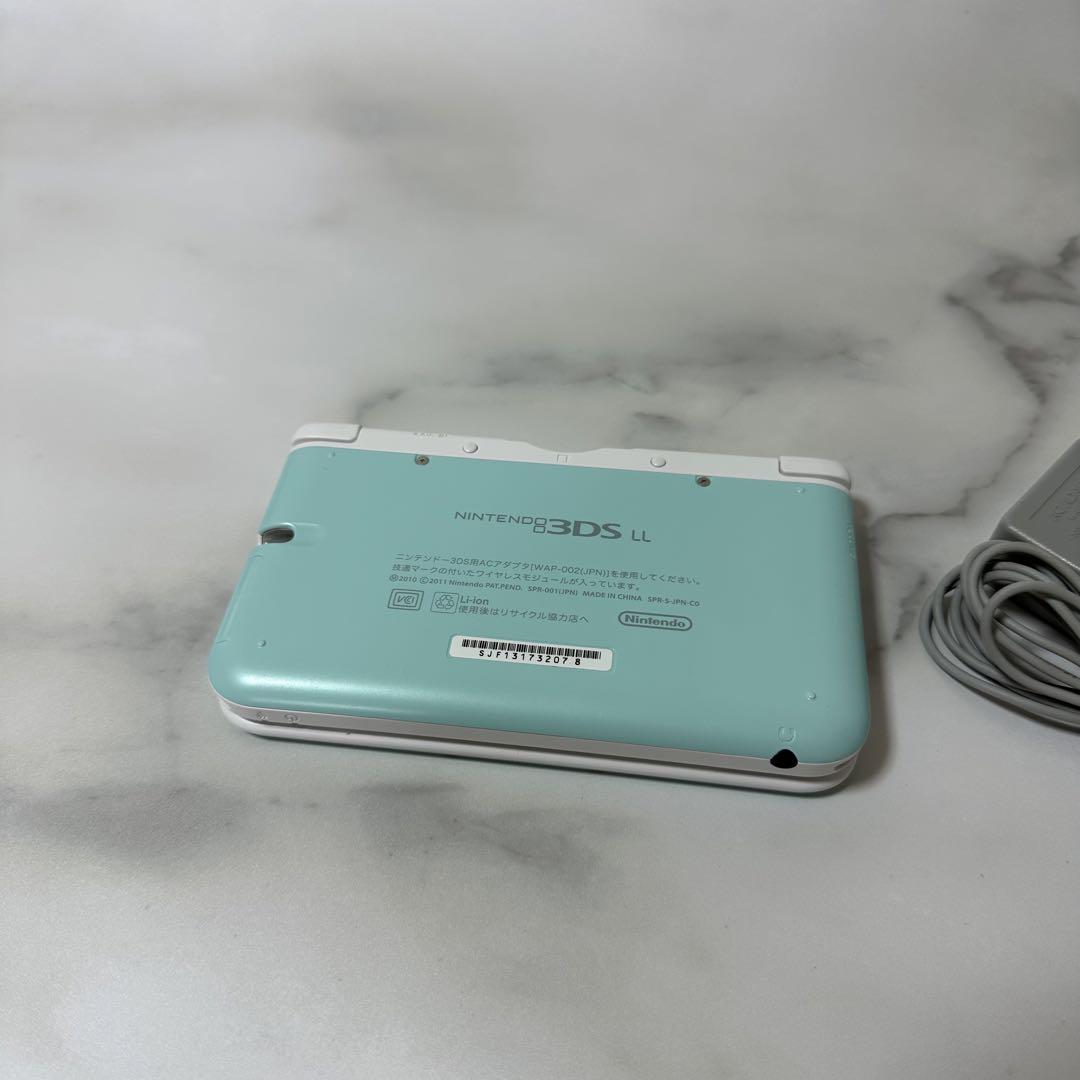 ニンテンドー3DS LL 本体 ミント×ホワイト 一部訳あり タッチペン付き ニンテンドー3DS LL ミントホワイト 訳あり